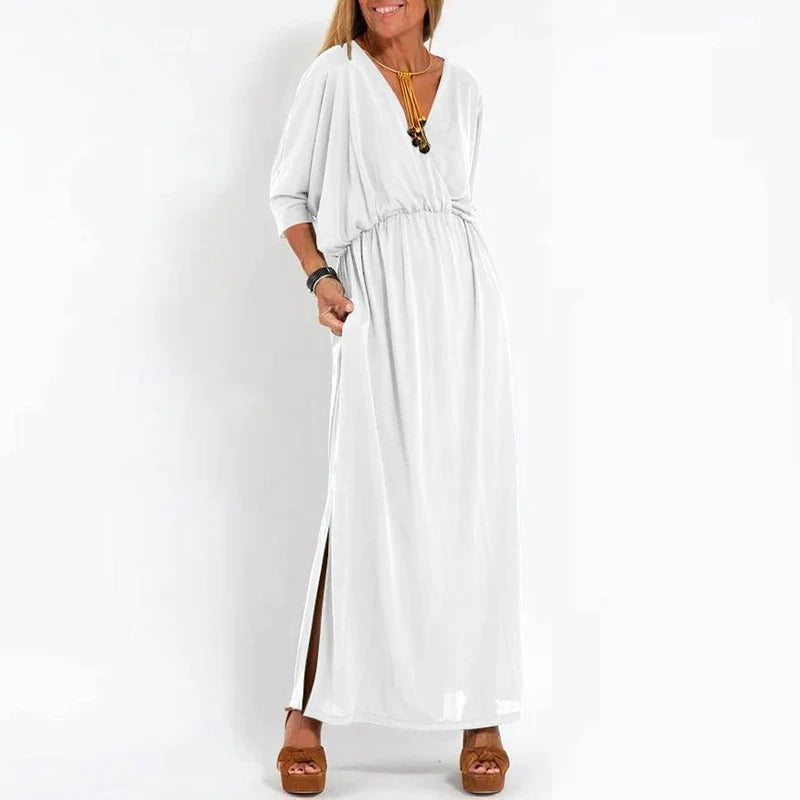 V-neck long dress