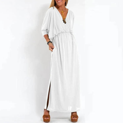V-neck long dress