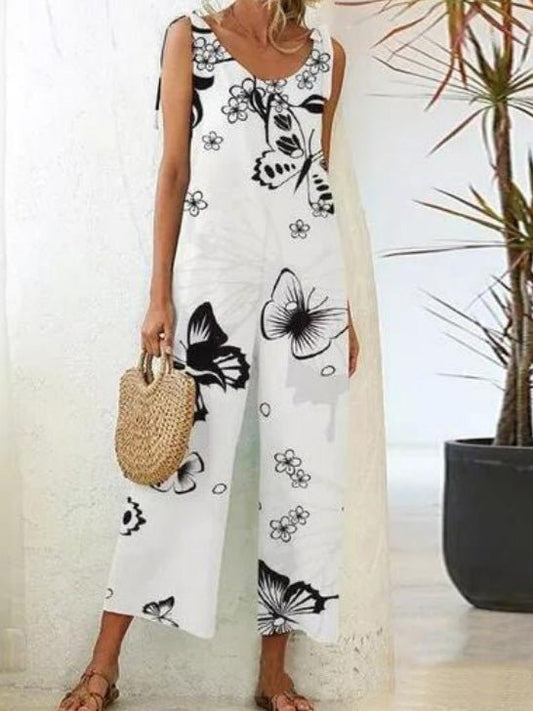 Leisurewear with floral print overalls