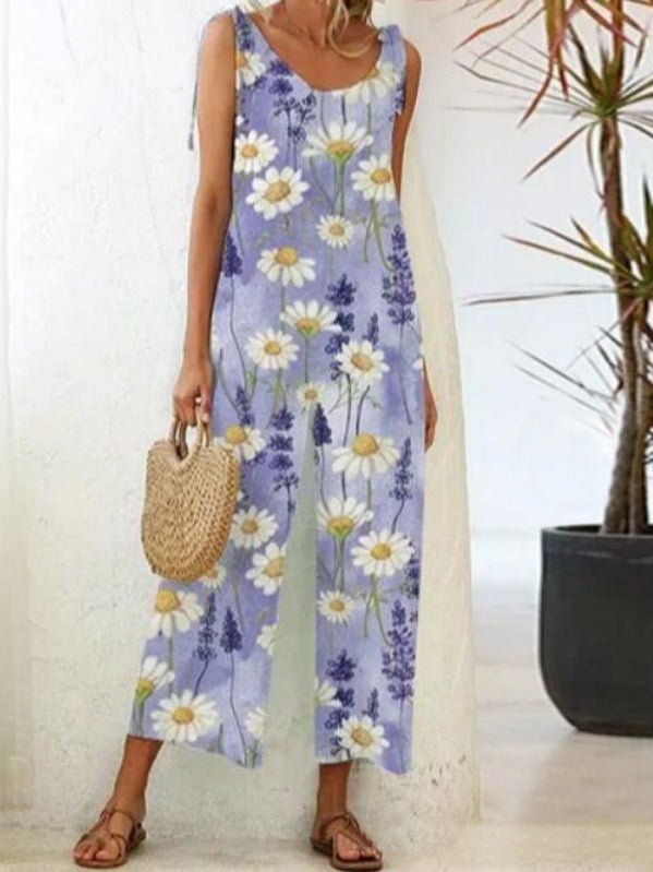 Leisurewear with floral print overalls