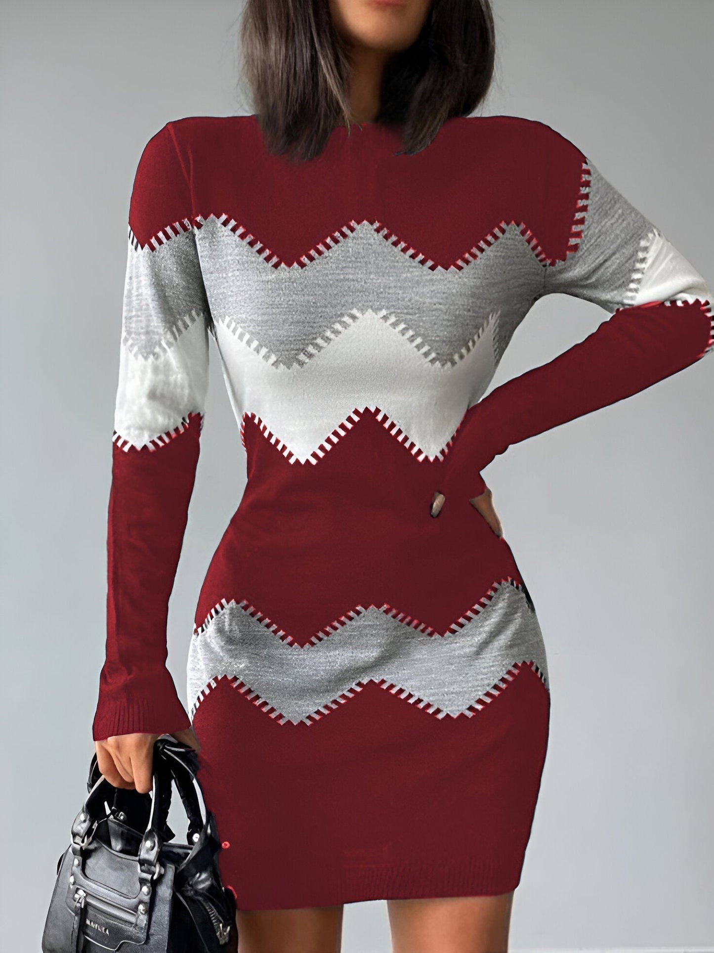 LP | Elegant knitted bodycon mini dress