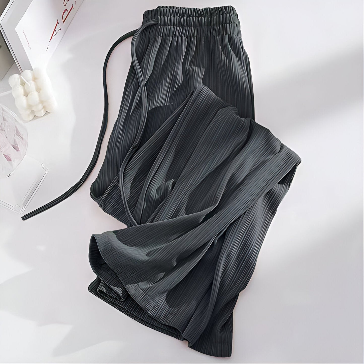 Chrysanthe | High-waisted wide-leg pants, cool and light