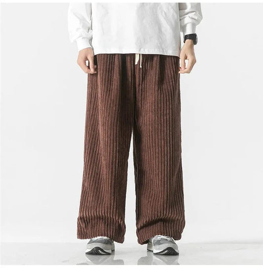 LP | Fashionable oversized corduroy pants