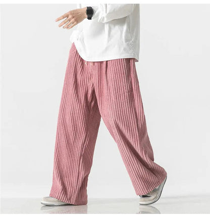LP | Fashionable oversized corduroy pants