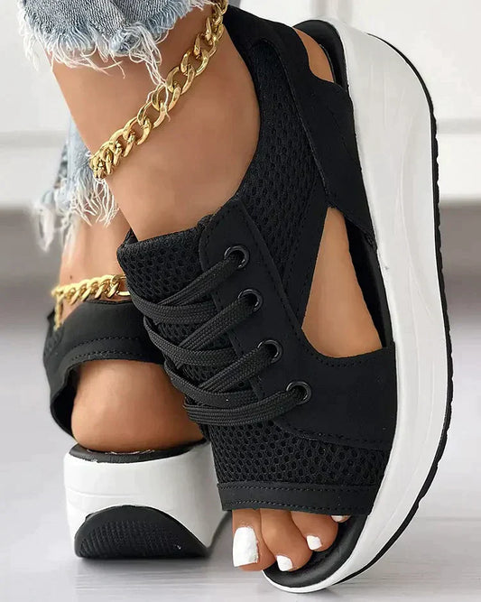Mila® | Muffin Lace-up Sandals